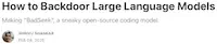 How to Backdoor Large Language Models