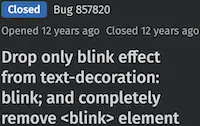 Firefox finally terminated the <blink> tag